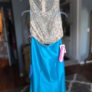 New-Mori Lee Two Piece Beaded Dress